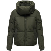 Navahoo Traumelfe Damen Herbst Winter Jacke kurz Dark Olive-Größe XS - Gr. 34