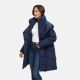 Marikoo Virenaa Damen Winter Steppjacke halblang Navy Größe L - Gr. 40