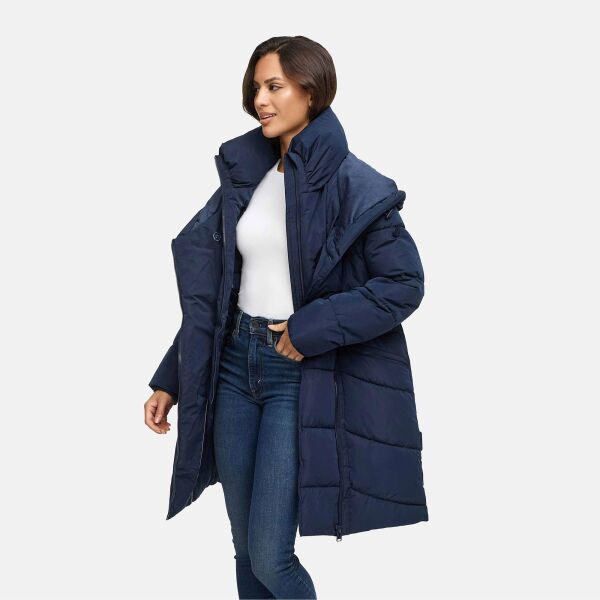Marikoo Virenaa Damen Winter Steppjacke halblang Navy Größe XXXL - Gr. 46
