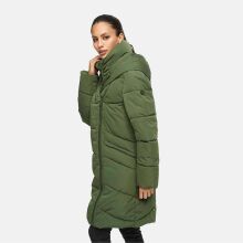 Marikoo Virenaa Damen Winter Steppjacke halblang Pine Olive Größe XL - Gr. 42