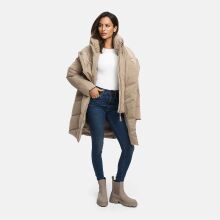 Marikoo Virenaa Damen Winter Steppjacke halblang Taupe Grey Größe S - Gr. 36