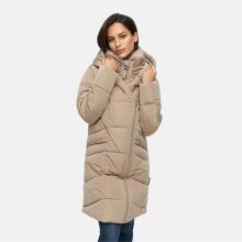 Marikoo Virenaa Damen Winter Steppjacke halblang Taupe Grey Größe S - Gr. 36