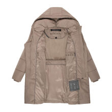 Marikoo Virenaa Damen Winter Steppjacke halblang Taupe Grey Größe S - Gr. 36