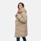 Marikoo Virenaa Damen Winter Steppjacke halblang Taupe Grey Größe S - Gr. 36