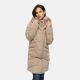 Marikoo Virenaa Damen Winter Steppjacke halblang Taupe Grey Größe S - Gr. 36