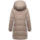 Marikoo Virenaa Damen Winter Steppjacke halblang Taupe Grey Größe L - Gr. 40