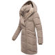 Marikoo Virenaa Damen Winter Steppjacke halblang Taupe Grey Größe XXL - Gr. 44