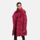 Marikoo Virenaa Damen Winter Steppjacke halblang Berry Wine Größe L - Gr. 40