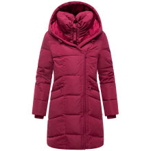 Marikoo Virenaa Damen Winter Steppjacke halblang Berry Wine Größe XL - Gr. 42