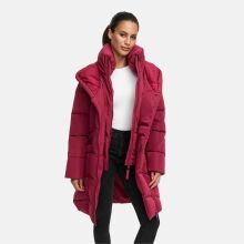 Marikoo Virenaa Damen Winter Steppjacke halblang Berry Wine Größe XXL - Gr. 44