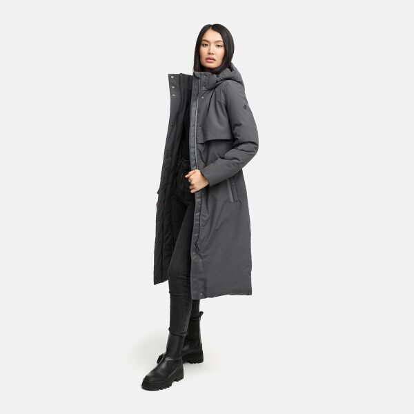 Navahoo Waldbummler Damen Herbst Winter Parka Mouse Grey Größe XS - Gr. 34