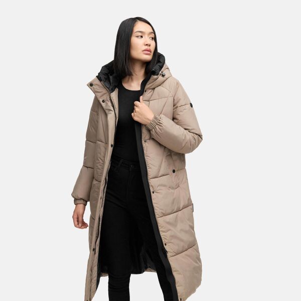 Marikoo Yaskaa Damen Herbst Winter Parka Jacke Taupe Grey Größe L - Gr. 40