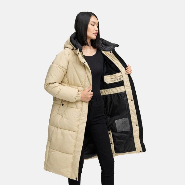 Marikoo Yaskaa Damen Herbst Winter Parka Jacke Beige Größe M - Gr. 38