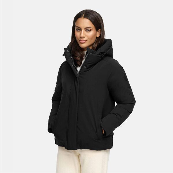 Marikoo Yeminaa Damen Herbst Winter Jacke Schwarz Größe XXL - Gr. 44