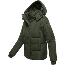 Navahoo Zauberlicht Damen Herbst Winter kurz Steppjacke Dark Olive Größe S - Gr. 36