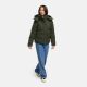 Navahoo Zauberlicht Damen Herbst Winter kurz Steppjacke Dark Olive Größe S - Gr. 36