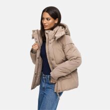 Navahoo Zauberlicht Damen Herbst Winter kurz Steppjacke Taupe Grey Größe S - Gr. 36