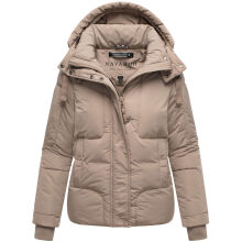 Navahoo Zauberlicht Damen Herbst Winter kurz Steppjacke Taupe Grey Größe S - Gr. 36