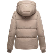 Navahoo Zauberlicht Damen Herbst Winter kurz Steppjacke Taupe Grey Größe S - Gr. 36
