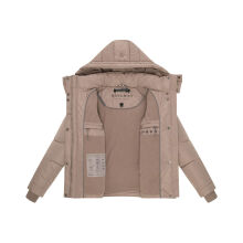 Navahoo Zauberlicht Damen Herbst Winter kurz Steppjacke Taupe Grey Größe S - Gr. 36