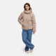 Navahoo Zauberlicht Damen Herbst Winter kurz Steppjacke Taupe Grey Größe S - Gr. 36