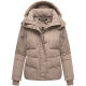 Navahoo Zauberlicht Damen Herbst Winter kurz Steppjacke Taupe Grey Größe S - Gr. 36
