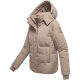 Navahoo Zauberlicht Damen Herbst Winter kurz Steppjacke Taupe Grey Größe S - Gr. 36