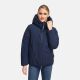 Navahoo Blütenlicht Damen Herbst Winter Jacke  Navy Größe XS - Gr.34
