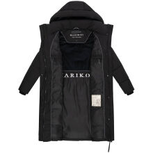 Marikoo Chumanii Damen Herbst Winter Steppmantel Parka lang Schwarz Größe S - Gr.36