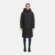 Marikoo Chumanii Damen Herbst Winter Steppmantel Parka lang Schwarz Größe L - Gr.40