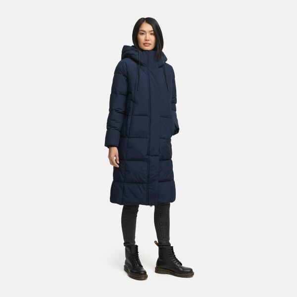 Marikoo Chumanii Damen Herbst Winter Steppmantel Parka lang Navy Größe S - Gr.36