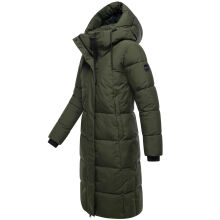 Marikoo Chumanii Damen Herbst Winter Steppmantel Parka lang DarkOlive Größe M - Gr.38