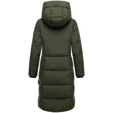 Marikoo Chumanii Damen Herbst Winter Steppmantel Parka lang DarkOlive Größe M - Gr.38