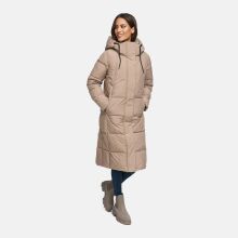 Marikoo Chumanii Damen Herbst Winter Steppmantel Parka lang TaupeGrey Größe XS - Gr.34