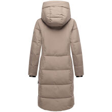 Marikoo Chumanii Damen Herbst Winter Steppmantel Parka lang TaupeGrey Größe XS - Gr.34