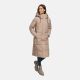 Marikoo Chumanii Damen Herbst Winter Steppmantel Parka lang TaupeGrey Größe L - Gr.40
