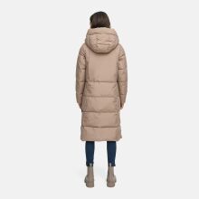 Marikoo Chumanii Damen Herbst Winter Steppmantel Parka lang TaupeGrey Größe XXXL - Gr.46