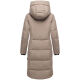 Marikoo Chumanii Damen Herbst Winter Steppmantel Parka lang TaupeGrey Größe XXXL - Gr.46
