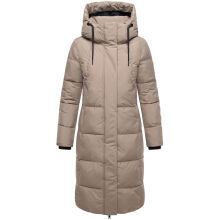 Marikoo Chumanii Damen Herbst Winter Steppmantel Parka lang TaupeGrey Größe XXXXXL - Gr.50