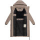 Marikoo Chumanii Damen Herbst Winter Steppmantel Parka lang TaupeGrey Größe XXXXXL - Gr.50