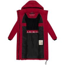 Marikoo Chumanii Damen Herbst Winter Steppmantel Parka lang DeepRed Größe XS - Gr.34
