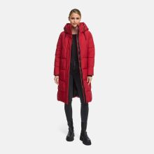 Marikoo Chumanii Damen Herbst Winter Steppmantel Parka lang DeepRed Größe M - Gr.38