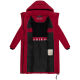 Marikoo Chumanii Damen Herbst Winter Steppmantel Parka lang DeepRed Größe XXL - Gr.44