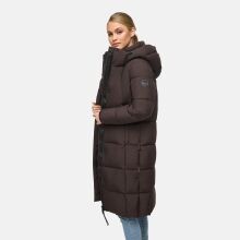 Marikoo Chumanii Damen Herbst Winter Steppmantel Parka lang Choco Größe M - Gr.38