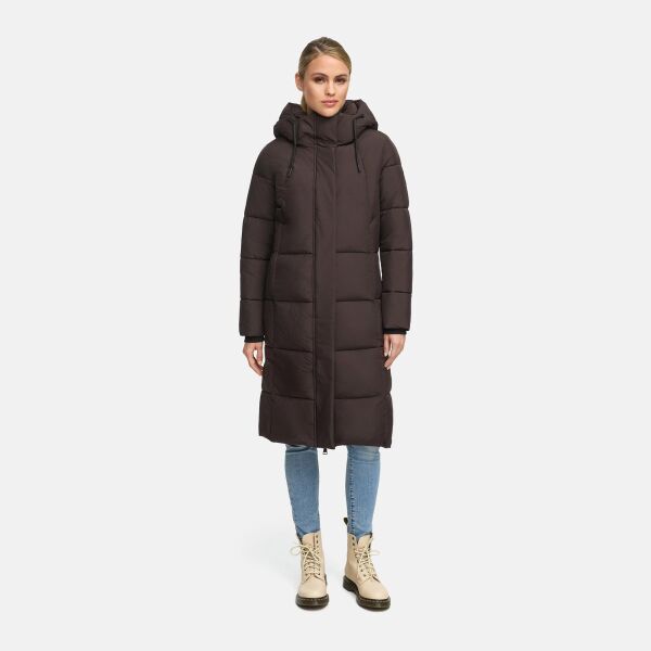 Marikoo Chumanii Damen Herbst Winter Steppmantel Parka lang Choco Größe L - Gr.40