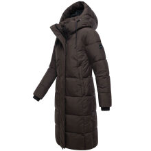 Marikoo Chumanii Damen Herbst Winter Steppmantel Parka lang Choco Größe XXL - Gr.44