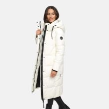 Marikoo Chumanii Damen Herbst Winter Steppmantel Parka lang Offwhite Größe S - Gr.36
