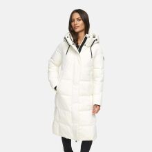 Marikoo Chumanii Damen Herbst Winter Steppmantel Parka lang Offwhite Größe L - Gr.40