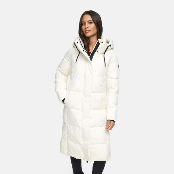 Marikoo Chumanii Damen Herbst Winter Steppmantel Parka lang Offwhite Größe XL - Gr.42