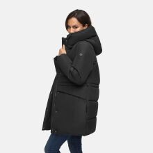 Marikoo Delilah Damen Herbst Winter Steppjacke Schwarz-Größe XXL - Gr. 44
